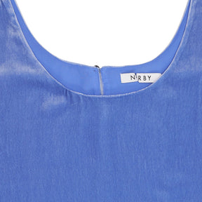 NRBY Blue Silk-Blend Tank Top