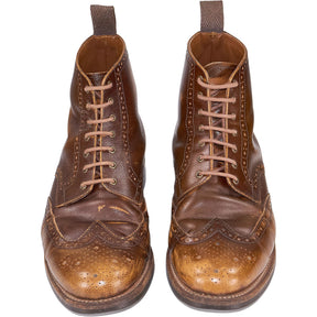 Grenson Brown Leather Brogue Boots
