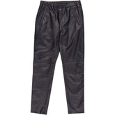 Hush Black Leather Joggers