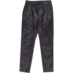 Hush Black Leather Joggers