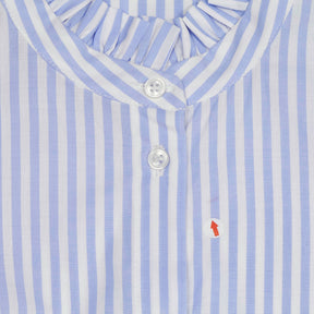 Baukjen Blue White Organic Cotton Stripe Debbie Blouse