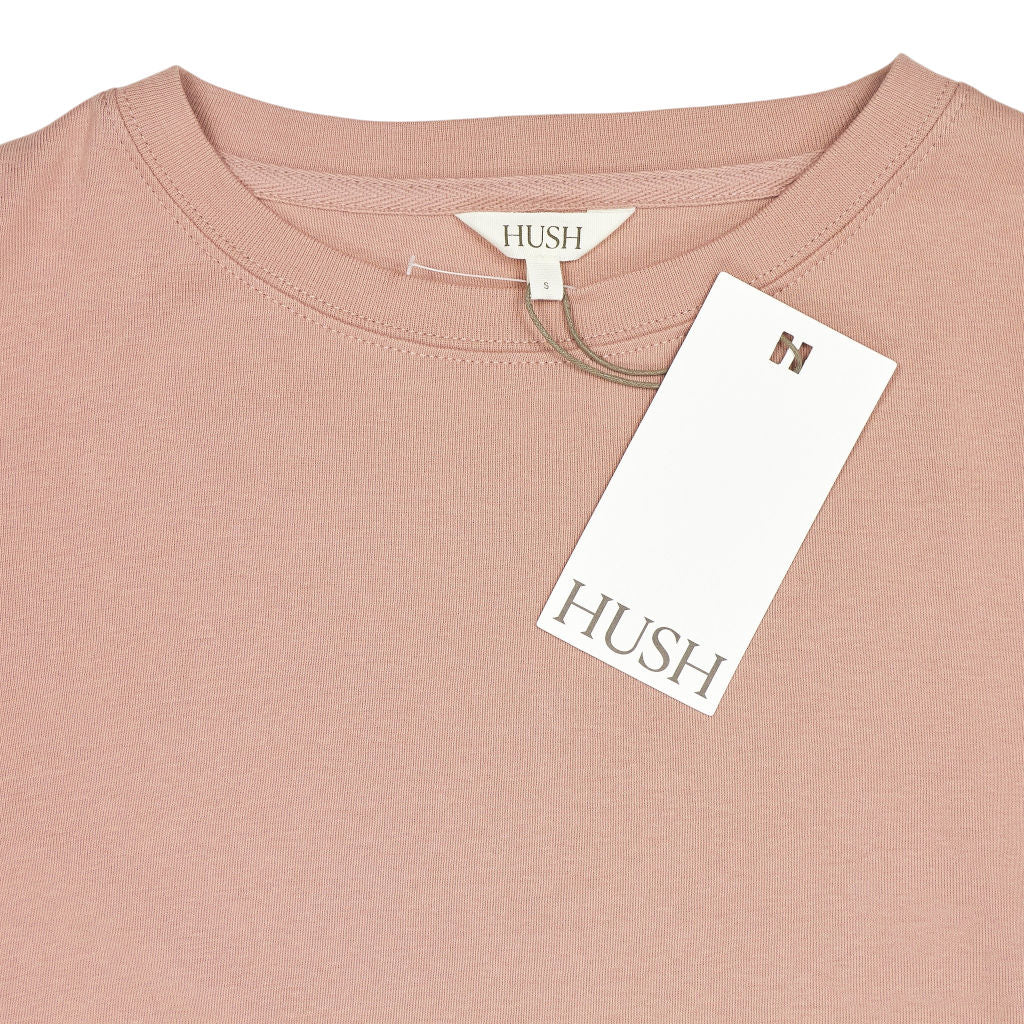 Hush Rosewood Pink Emily Puff Sleeve Jersey Top