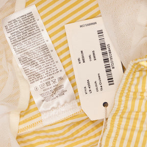 Mr Marvis Yellow Striped Swim Shorts