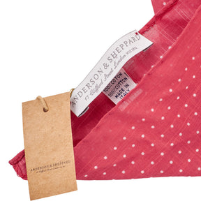 Anderson & Sheppard Red Spotted Cotton Neckerchief