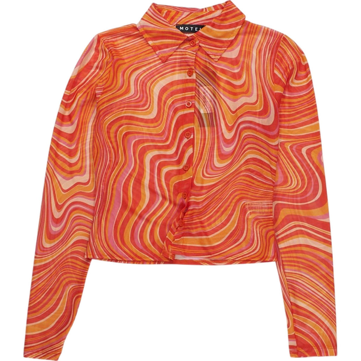 Motel Orange Kelly Shirt Top