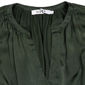 NRBY Green Silk Blouse