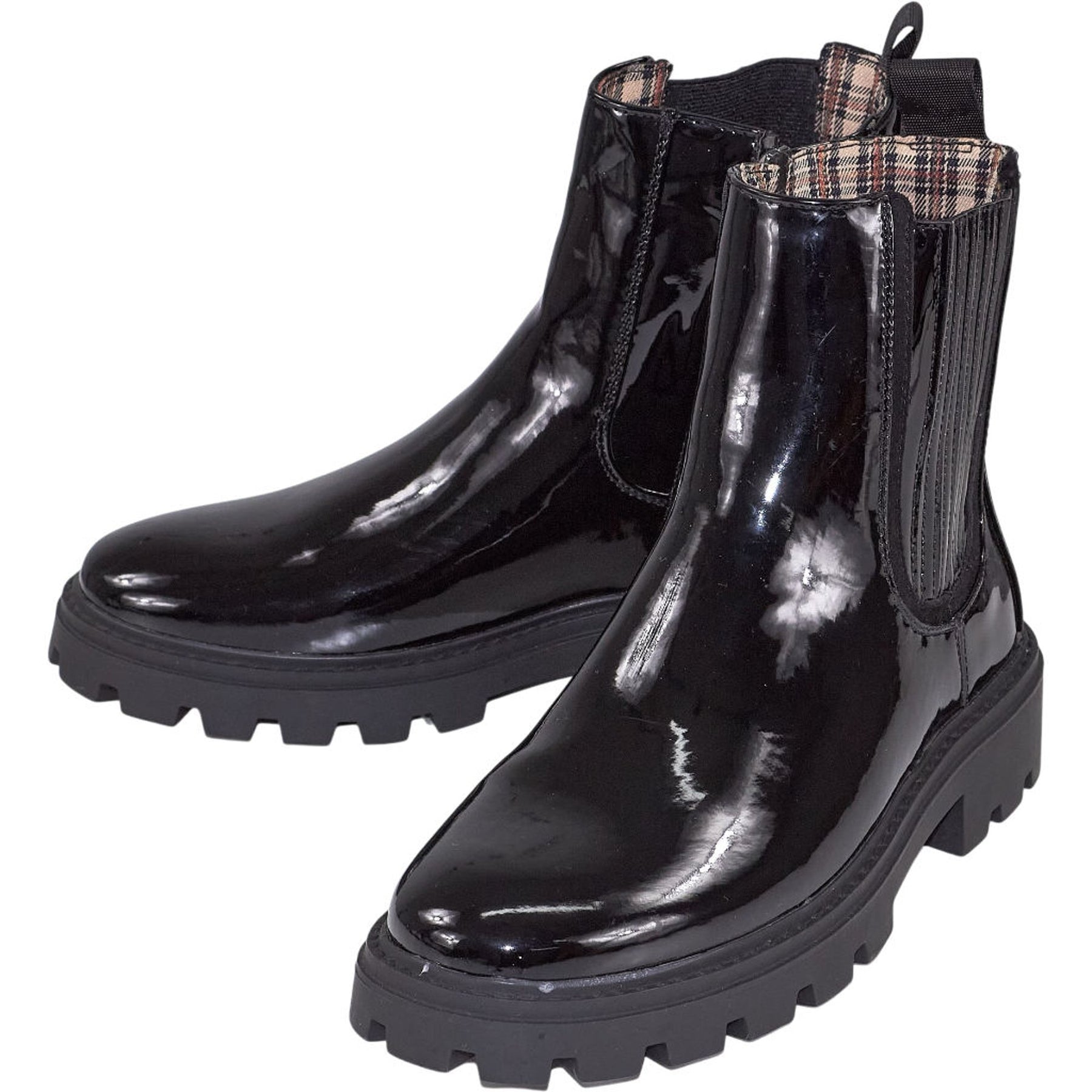 River Island Black Patent Boots