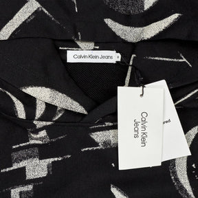 Calvin Klein Black Glitched Monogram Hoodie