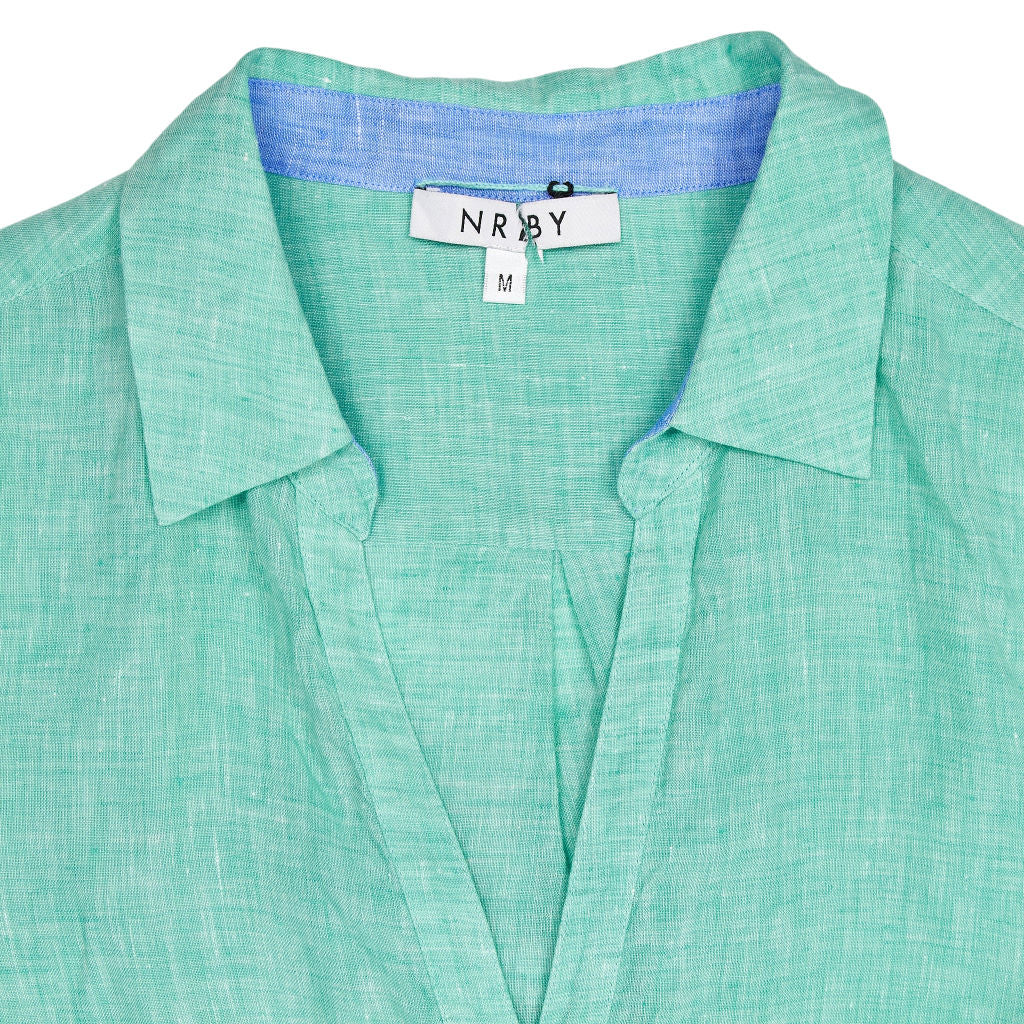 NRBY Green Linen Dress