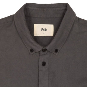 Folk Grey/Green Cotton Shirt