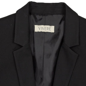 Vivere Black Double-Breasted Blazer
