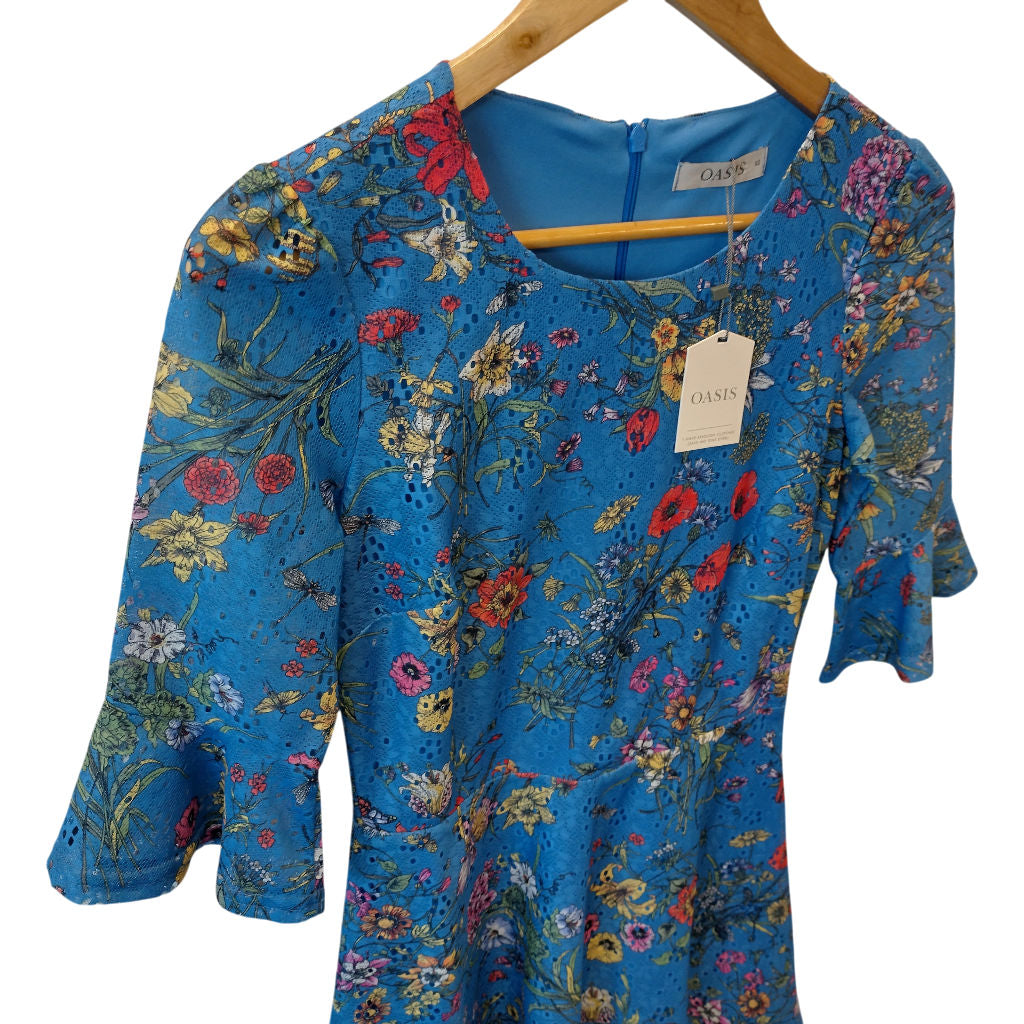 Oasis Blue Floral Dress