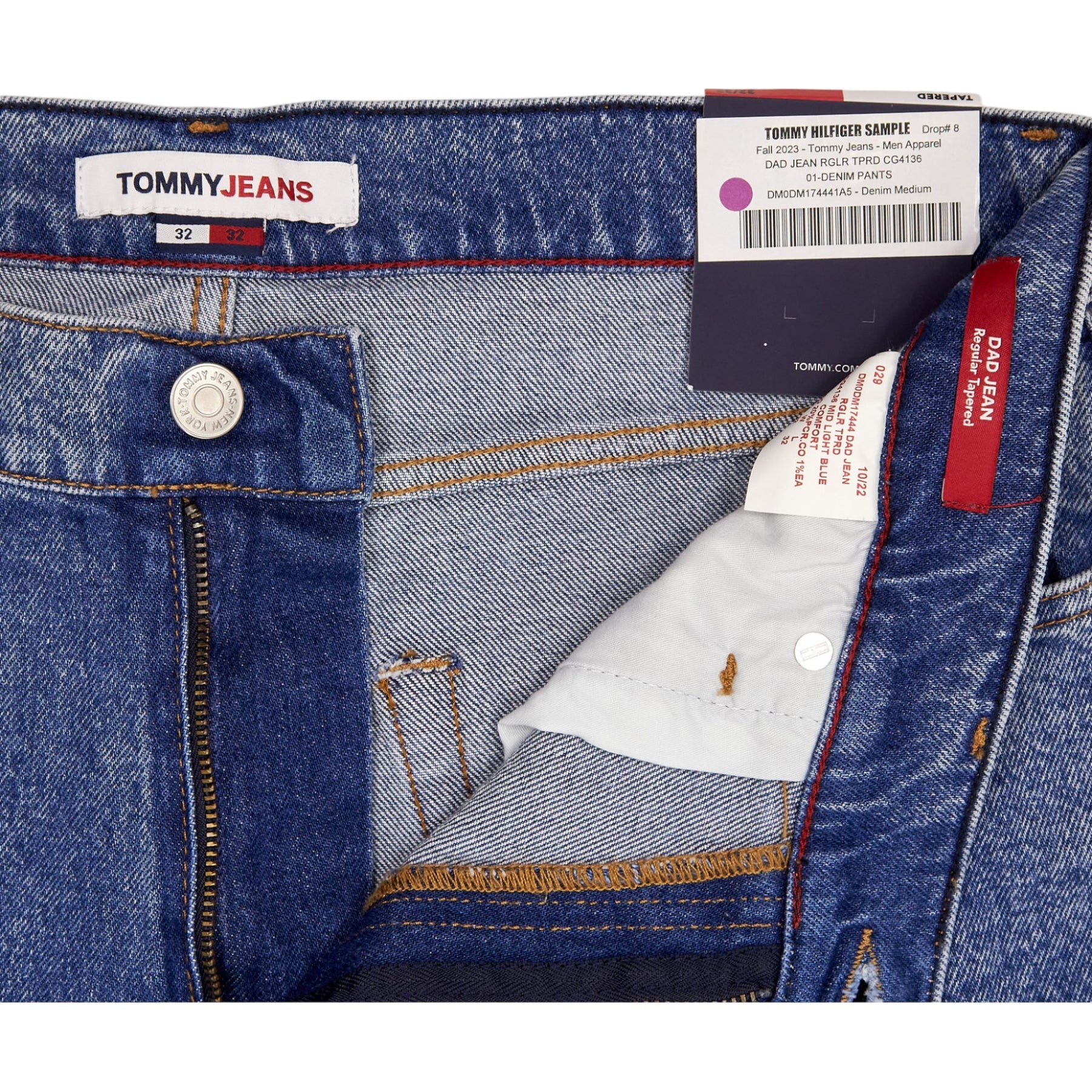 Tommy Jeans Blue Mid-Light Regular Tapered Dad Jean