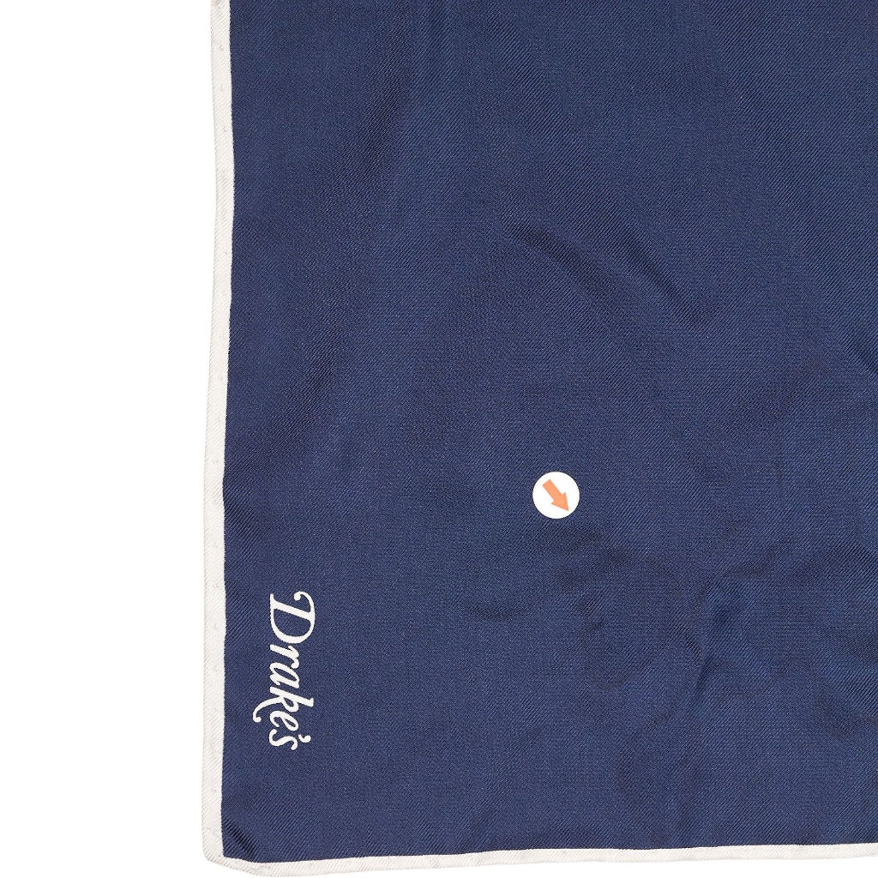 Drake's Blue Silk Pocket Square