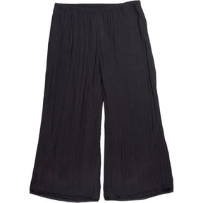 Hush Black Crinkle Wide Leg Cropped Trousers