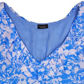 South Beach Blue Floral Maxi Dress