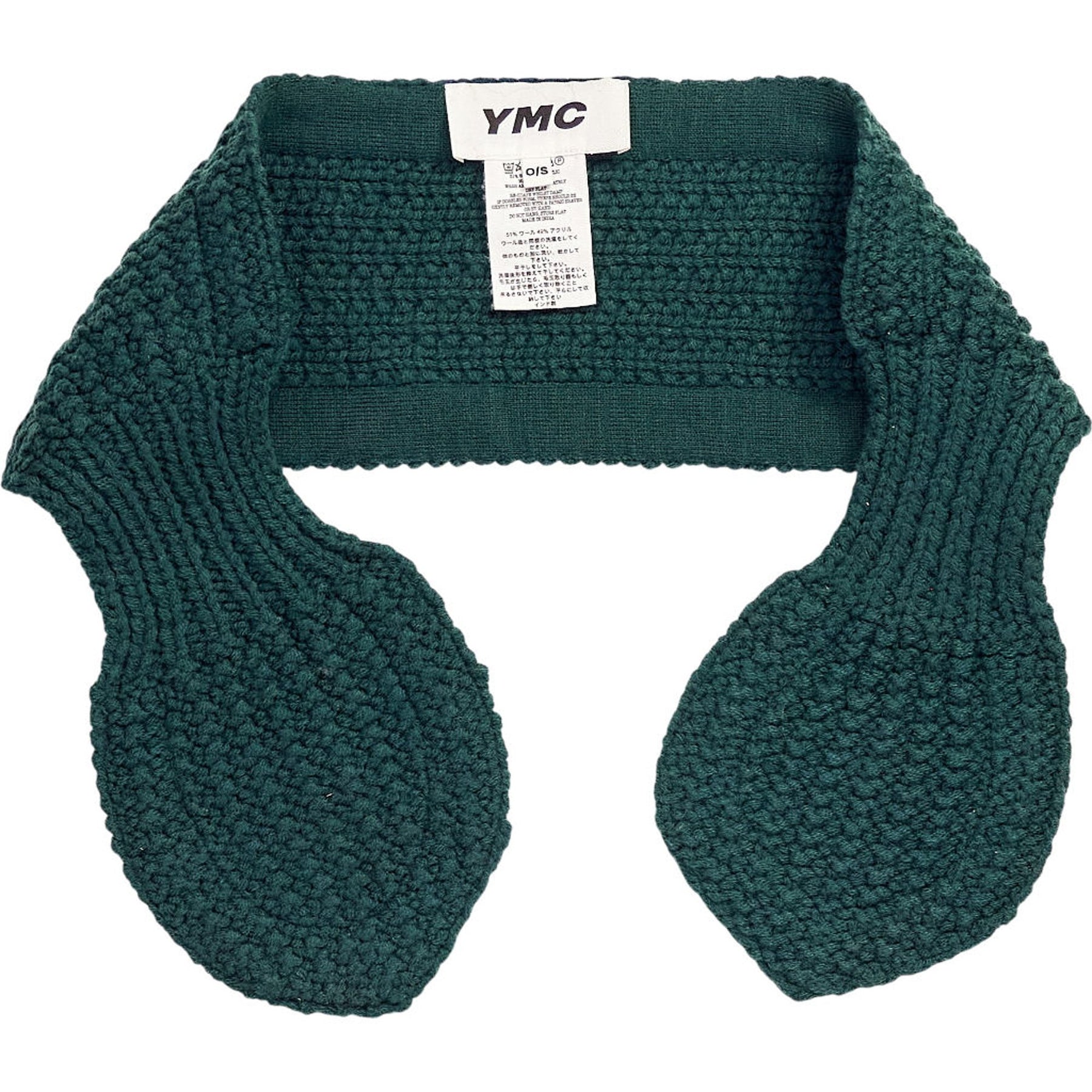 YMC Green Knit Scarf