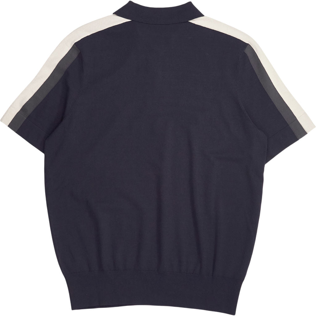 Lyle & Scott Navy Zip Polo Shirt