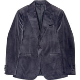 Moss Dark Grey Slim Fit Velvet Jacket