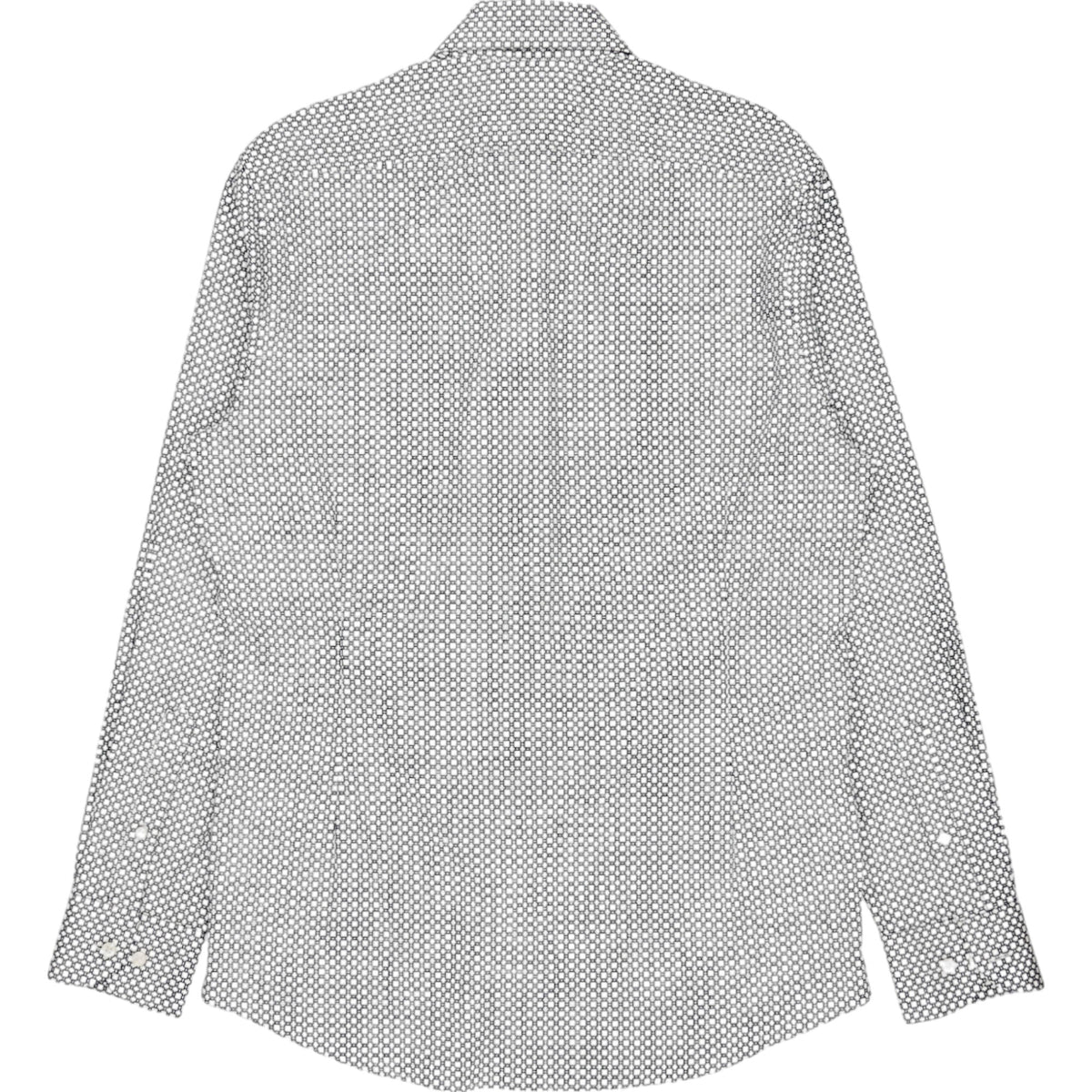 Moss Black Tan Geometric Print Tailored Fit Shirt