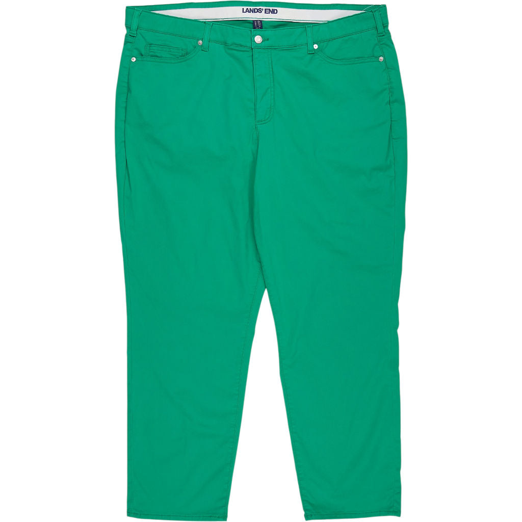 Lands' End Green Trousers Cotton Stretch
