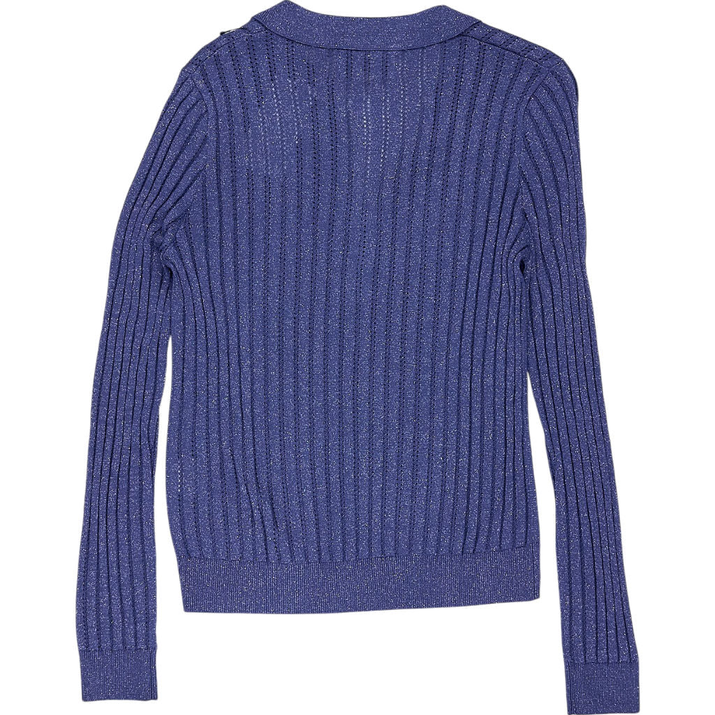 Wyse Denim Blue Renee Knit Polo Shirt