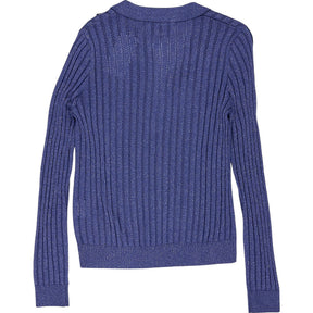 Wyse Denim Blue Renee Knit Polo Shirt