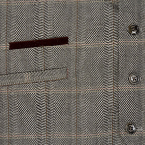 Cavani Brown Check Suit