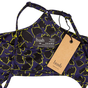 Hush Blue Yellow Alfa Printed Sports Bra