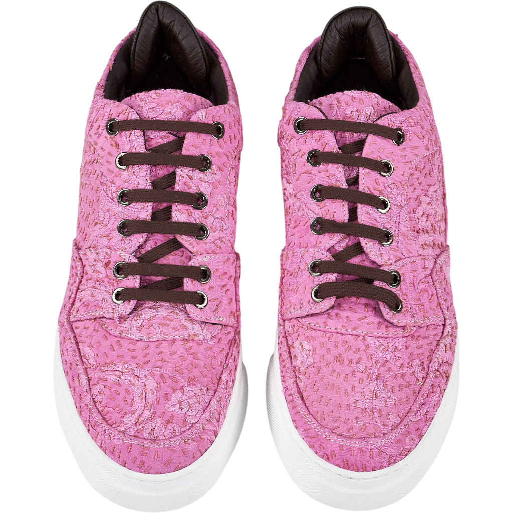 By Walid Pink Lace-Up Trainers