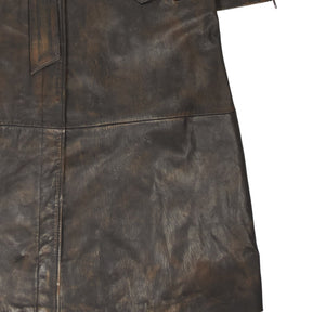 Aligne Chocolate Leather Jole Coat