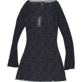 Motel Black Sevilla Dress Abstract Flocked