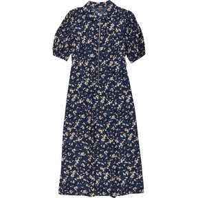 Wyse Blue Floral Midi Dress
