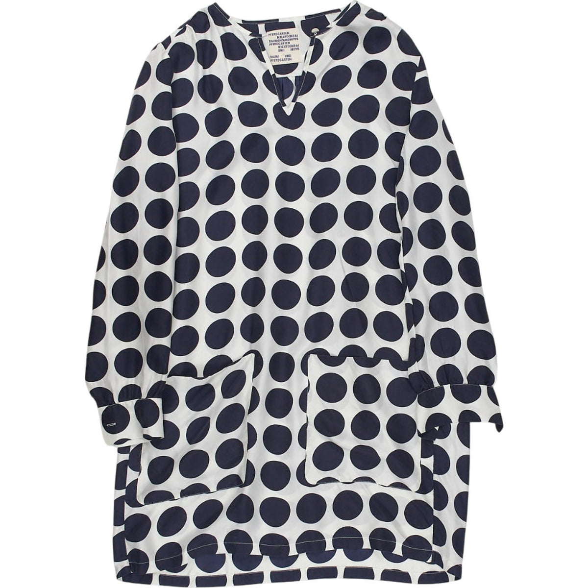 Baum Und Pferdgarten White Navy Polka Dot Tunic