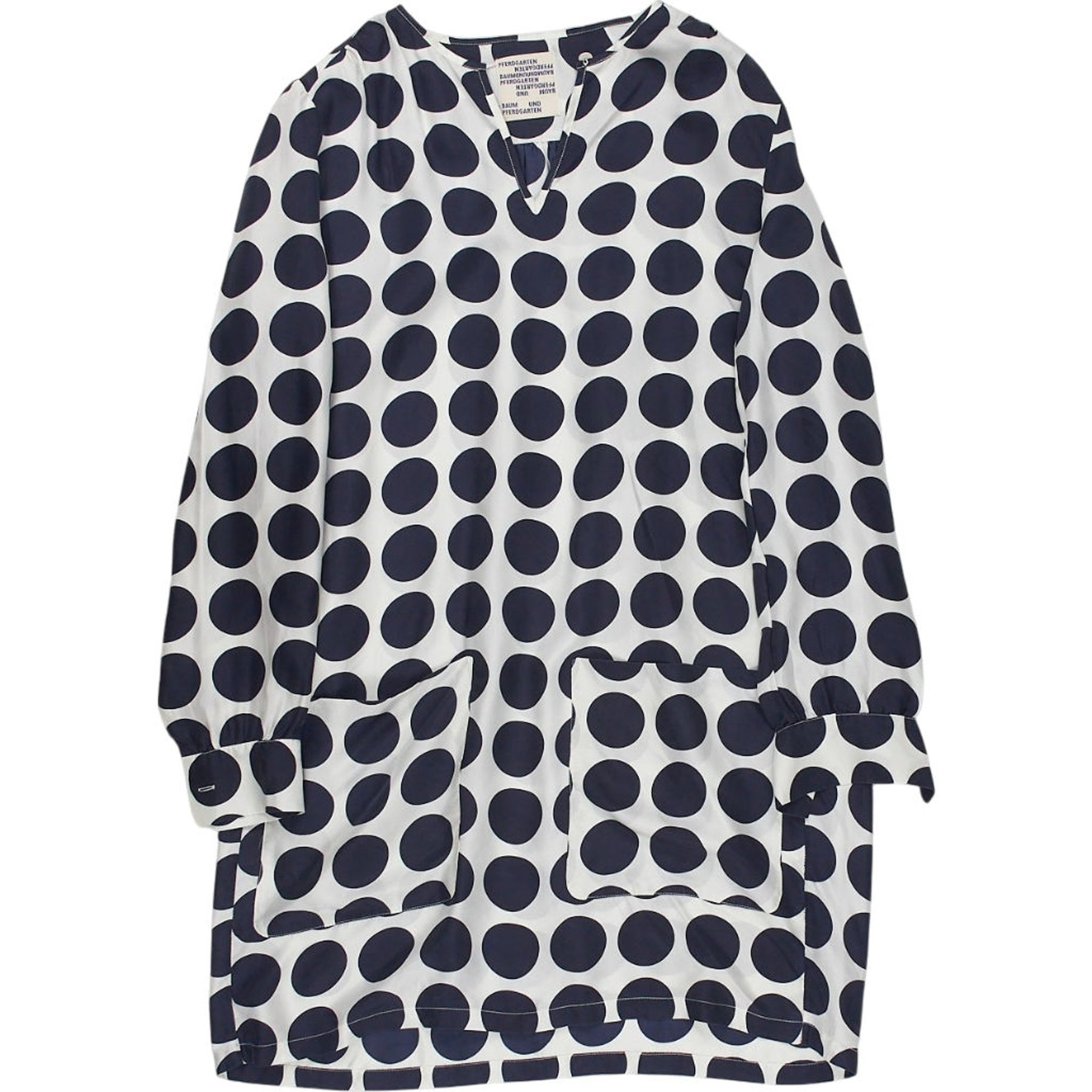 Baum Und Pferdgarten White Navy Polka Dot Tunic