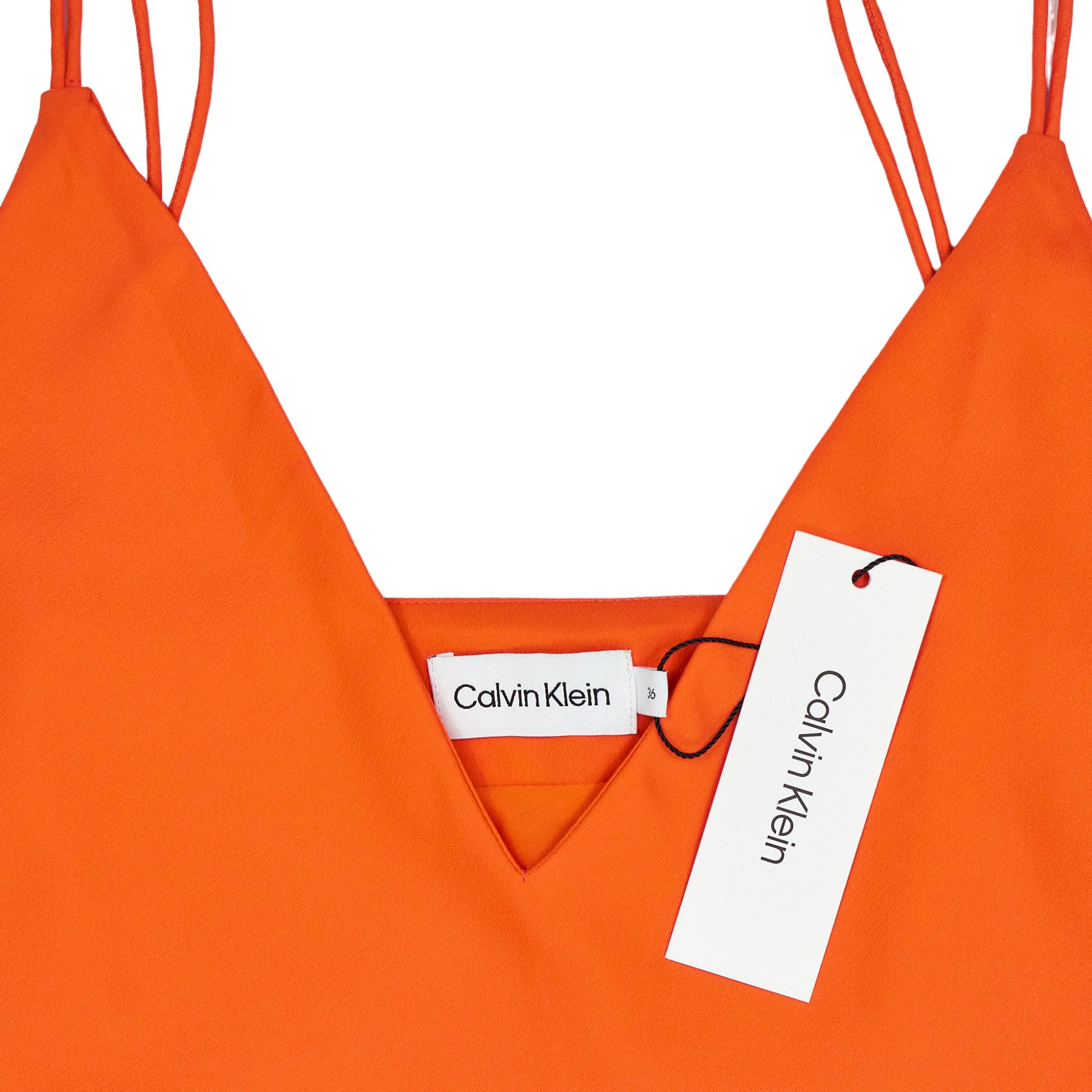 Calvin Klein Orange Camise Slip Dress