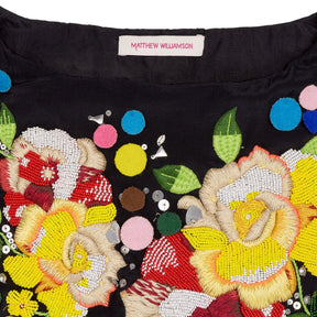 Matthew Williamson Black Floral Embroidered Dress