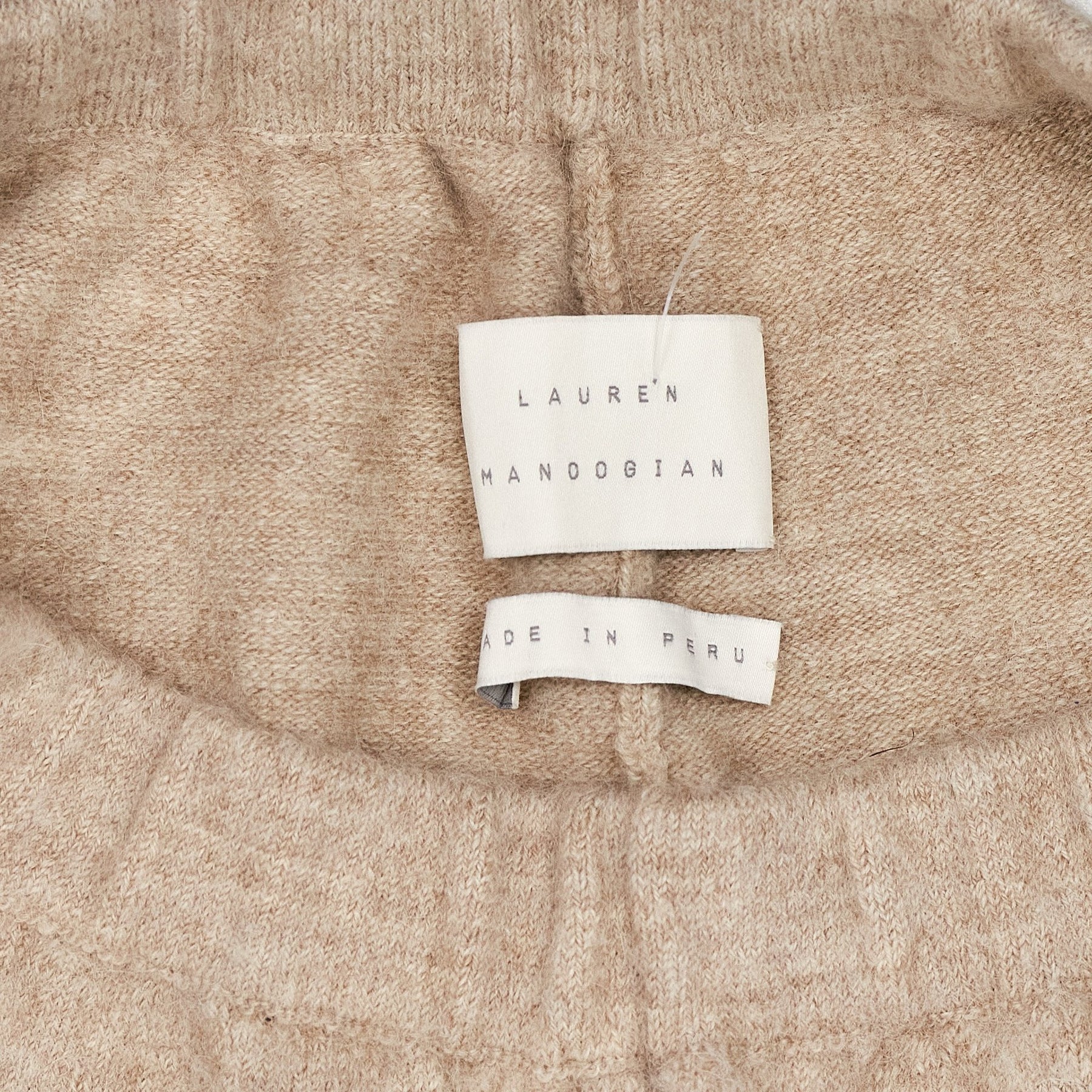 Lauren Manoogian Beige Knit Joggers