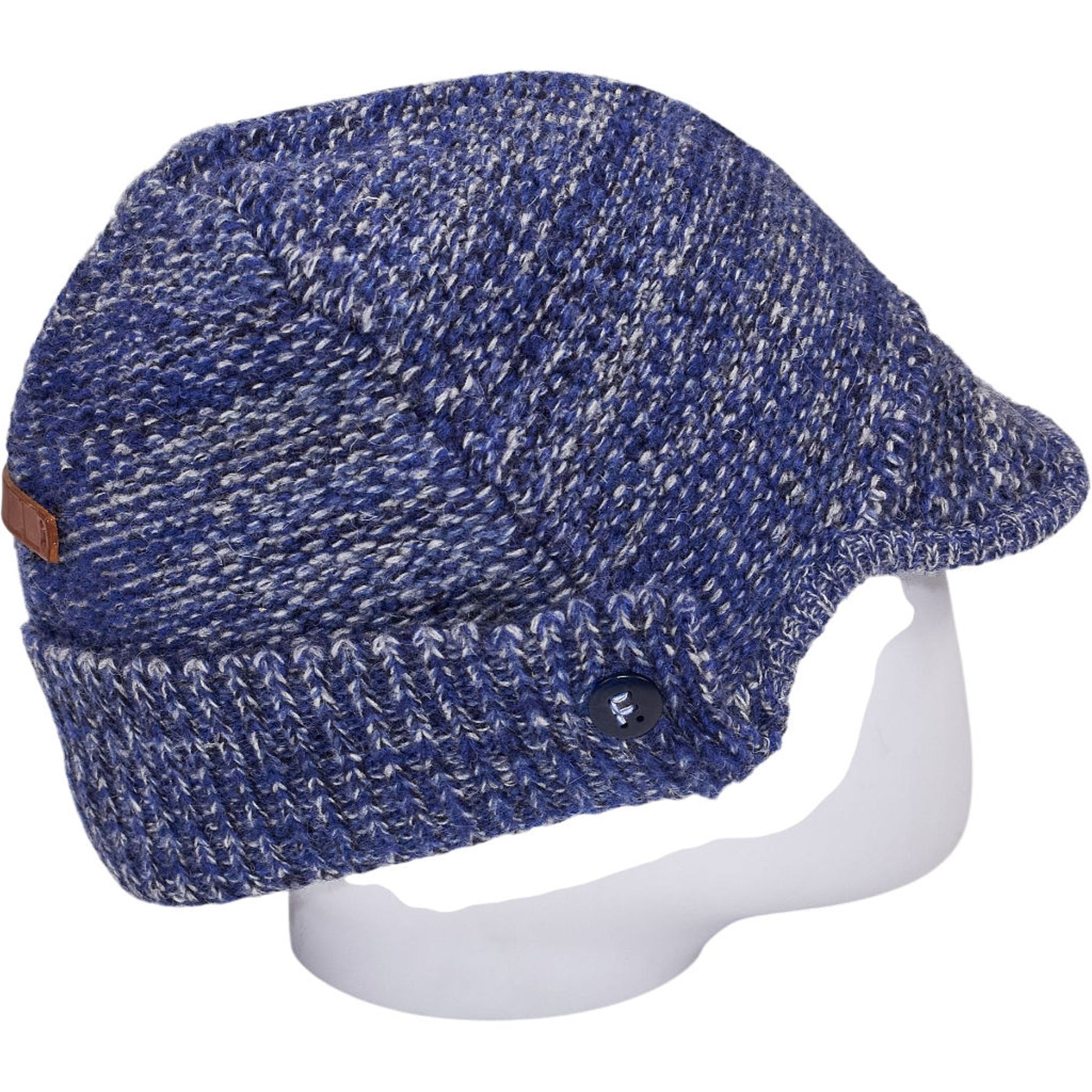 Folk Blue Knit Cap