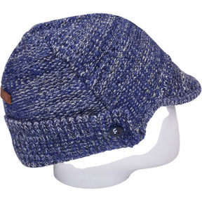 Folk Blue Knit Cap