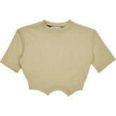 SRVC Beige Cropped T-Shirt