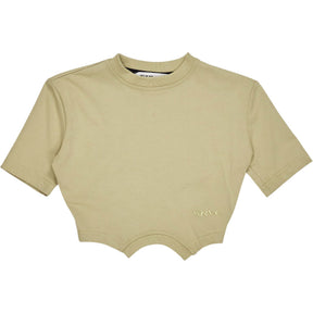 SRVC Beige Cropped T-Shirt