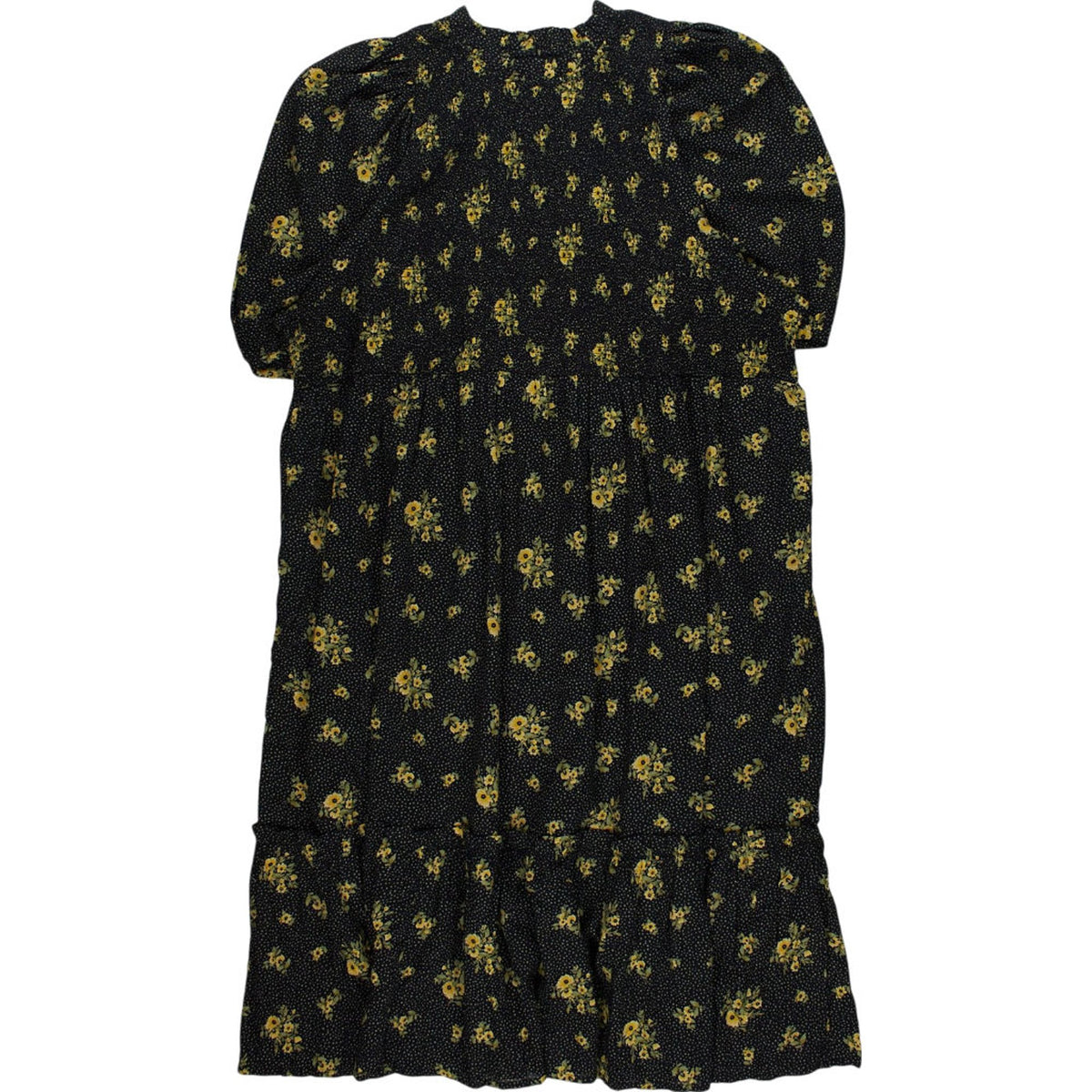 Joanie Black Floral Midi Dress UK