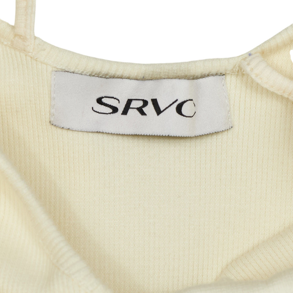 SRVC Cream Ribbed Tank Top