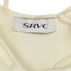 SRVC Cream Ribbed Tank Top