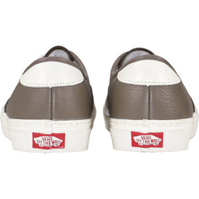 Vans Grey/Green Leather Trainers