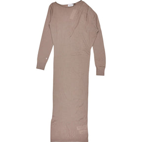 Calvin Klein Neutral Taupe Gathered Dress