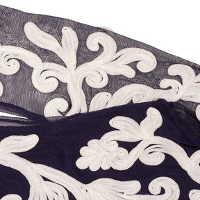 Studio 8 Navy Ivory Aimee Tapework Dress