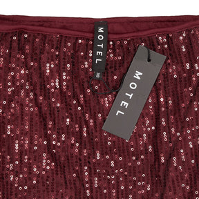 Motel Maroon Guida Mini Skirt