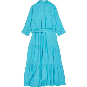 NRBY Blue Button-Down Belted Dress